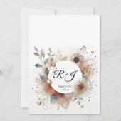 エレガント,フローラ，愛 招待状 (裏面)