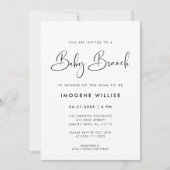 エレガント&ブモダンラック&ホワイトベビーブランチ 招待状 (正面)