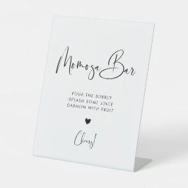 エレガント&ブモダンラック&ホワイト桃佐バー 台座サイン