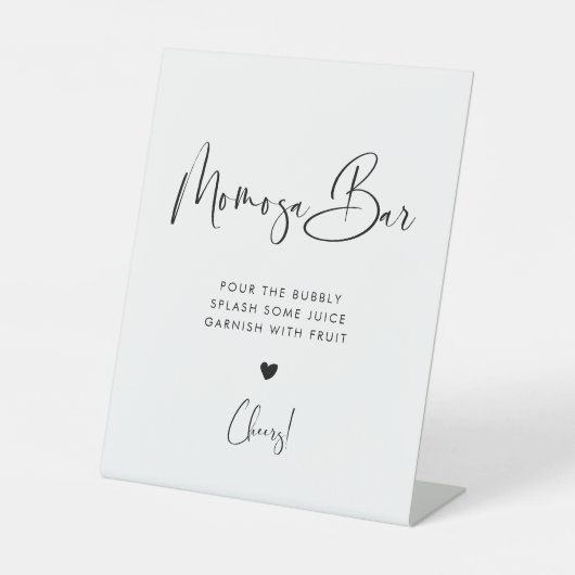 エレガント&ブモダンラック&ホワイト桃佐バー 台座サイン (正面)