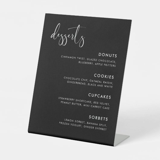 エレガント&ブモダンラッ結婚クのデザートバー 台座サイン (正面)