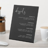 エレガント&ブモダンラッ結婚クのデザートバー 台座サイン (インサイチュ)