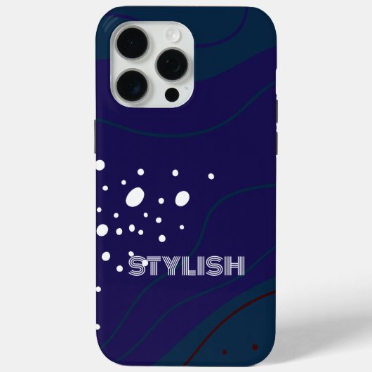 エレガント&ブモダンルー&ホワイト Case-Mate iPhoneケース (裏面)
