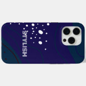 エレガント&ブモダンルー&ホワイト Case-Mate iPhoneケース (裏面 (横))