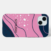 エレガント&ブモダンルー&ホワイト Case-Mate iPhoneケース (裏面 (横))