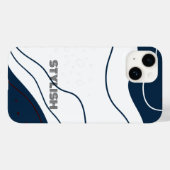 エレガント&ブモダンルー&ホワイト Case-Mate iPhoneケース (裏面 (横))