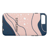 エレガント&ブモダンルー&ホワイト Case-Mate iPhoneケース (裏面(横))