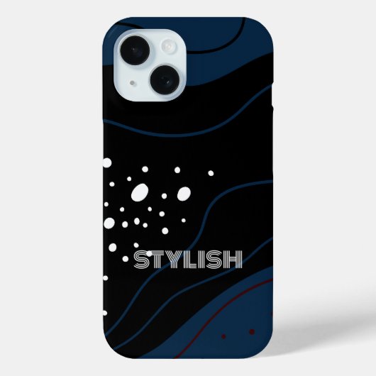 エレガント&ブモダンルー&ホワイト Case-Mate iPhoneケース (裏面)