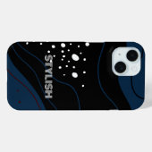 エレガント&ブモダンルー&ホワイト Case-Mate iPhoneケース (裏面 (横))