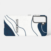 エレガント&ブモダンルー&ホワイト SAMSUNG GALAXYケース (裏面横)