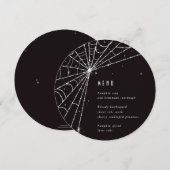 エレガント ブラック ダイヤモンド スパイダー ウェブ スクエア/ラウンド メニュー (正面/裏面)