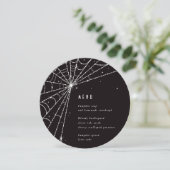 エレガント ブラック ダイヤモンド スパイダー ウェブ スクエア/ラウンド メニュー (スタンド正面)