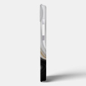 エレガント ブラック ホワイト ゴールド マーブル Case-Mate iPhoneケース (裏面 / 左)