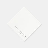 エレガント ブラック ホワイト トレンディ ミニマル カスタム スタンダードカクテルナプキン (角)