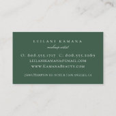 エレガント ブラッシュピンク フローラル 名刺 (裏面)