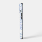 エレガント ブルー フローラル ボタニカル iPhone 15ケース (左側面)
