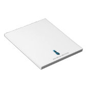 エレガント ブルー ホワイト パイナップル カスタム ノートパッド (アングル)