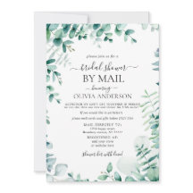 エレガント ブルー ユーカリ ウェディング シャワー By Mail