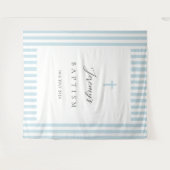 エレガント ブルー 洗礼 タペストリー (正面(横))