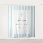 エレガント ブルー 洗礼 タペストリー (正面)