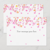 エレガント ブロッサム あなたのメッセージ サンキューカード (正面/裏面)