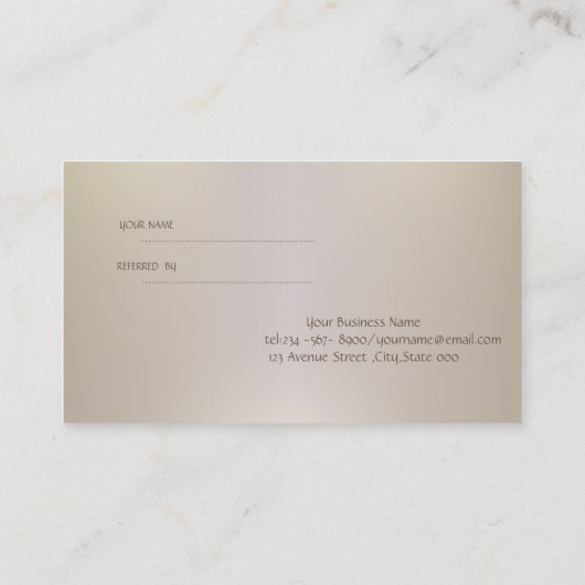 エレガント,プロフェッショナルモダン紹介カード 紹介カード (裏面)