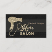 エレガント プロフェッショナル グリッター ヘアドライヤー 名刺 (正面)