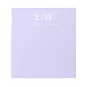 エレガント プロフェッショナル シンプル モノグラム ミニマリスト ノートパッド (正面)