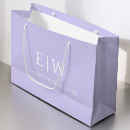 エレガント プロフェッショナル シンプル モノグラム ミニマリスト ラージペーパーバッグ