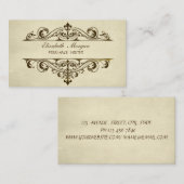 エレガント プロフェッショナル スタイリッシュ ヴィンテージ 名刺 (正面/裏面)