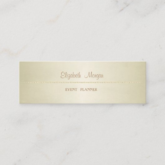 エレガント プロフェッショナル ミニマル シンプル スキニー名刺 (正面)