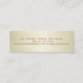 エレガント プロフェッショナル ミニマル シンプル スキニー名刺 (裏面)