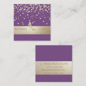 エレガント,プロフェッショナル,モダン紙吹雪,ハイヒール スクエア名刺 (正面/裏面)