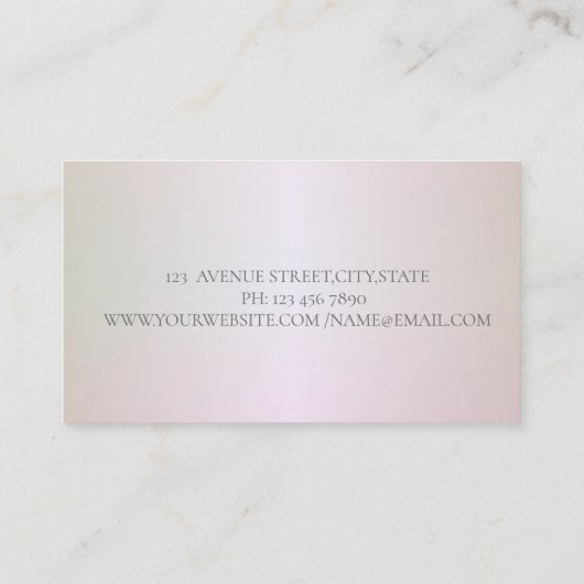 エレガント プロフェッショナル モダン、筆跡 名刺 (裏面)