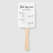 エレガント ベスト デイ エバー ウェディング タイムライン プログラム ハンドファン (正面)