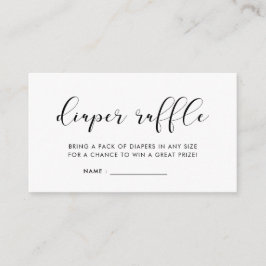 エレガント&ベビーシンプルシャワーおむつラッフルインサート エンクロージャーカード