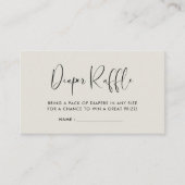 エレガント&ベビーモダンシャワーおむつラッフルインサート エンクロージャーカード (正面)