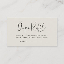 エレガント&ベビーモダンシャワーおむつラッフルインサート エンクロージャーカード