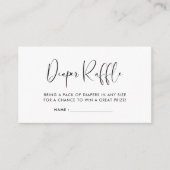 エレガント&ベビーモダンシャワーおむつラッフルカード エンクロージャーカード (正面)