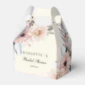 エレガント、ベージュ＆パステル ボーホー ブライダルシャワー フェイバーボックス (正面サイド)