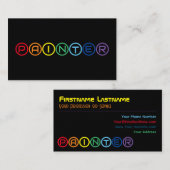 エレガント・ペインターズの虹色の円形 名刺 (正面/裏面)