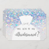 エレガント , ボケ , 花嫁 ドレス ブライズメイド カード (正面/裏面)