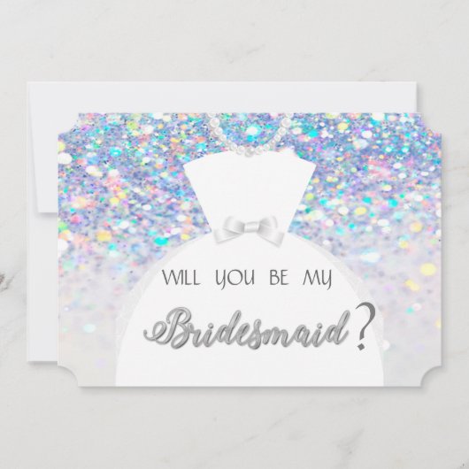 エレガント , ボケ , 花嫁 ドレス 伴娘 カード (正面)