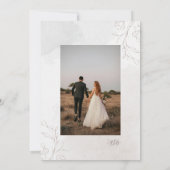 エレガント ボタニカル フローラル スクリプト ウェディング 招待状 (裏面)