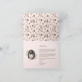 エレガント ボタニカル モノグラム ロゴ フラワール ウォーターカラー サンキューカード (内部)