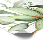 エレガント ボタニカル 追悼記念 ポスター (角)