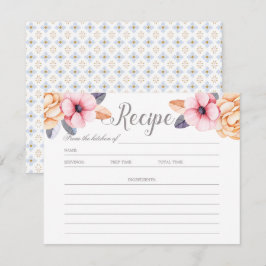 エレガント ボタニック ベリー ブライダル シャワー レシピ カード