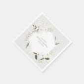 エレガント ボヘミアンフラワーズ スタンダードカクテルナプキン (角)