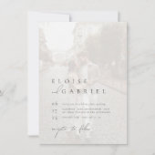 エレガント ボヘミアンモダン ミニマリスト 2 フォト ウェディング 招待状 (正面)