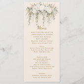 エレガント ボホ アイボリー ローズ 真珠 ウェディング | メニュー (正面)